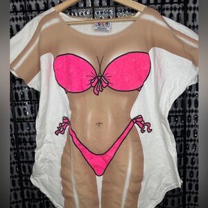 Vintage MyBikini Belin Pink Bikini Graphic T-Shirt